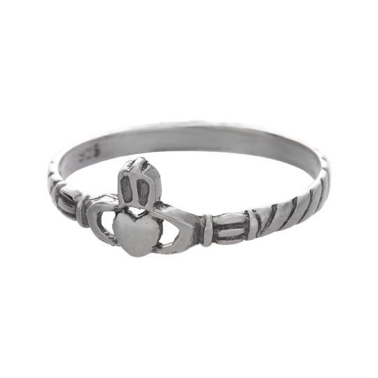 Tiny Band Claddagh Ring 6