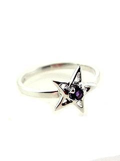 SS. Pentacle Ring Amethyst 7