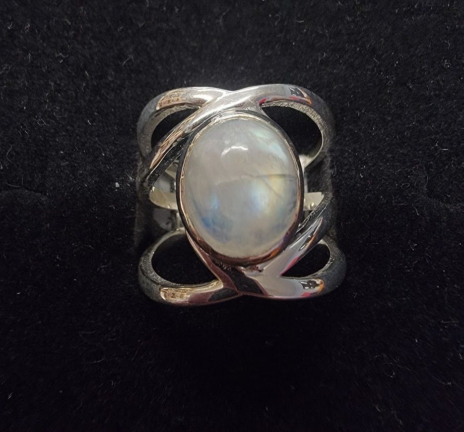 Sterling Wrap Moonstone Ring