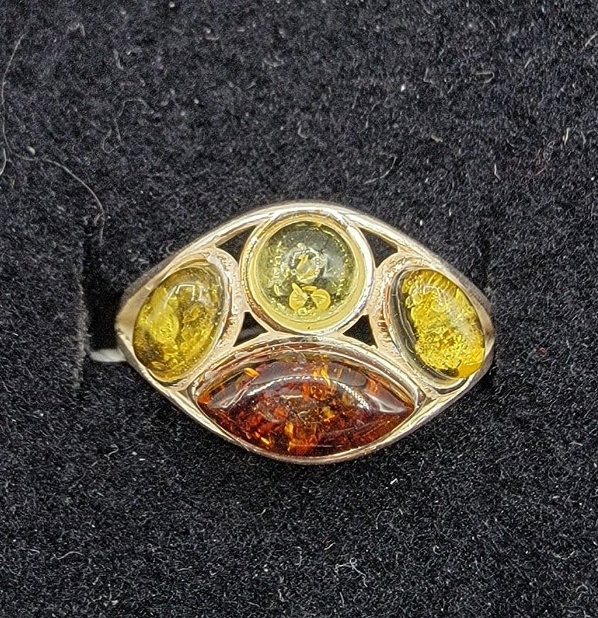 Asst. Amber Cluster Ring 8