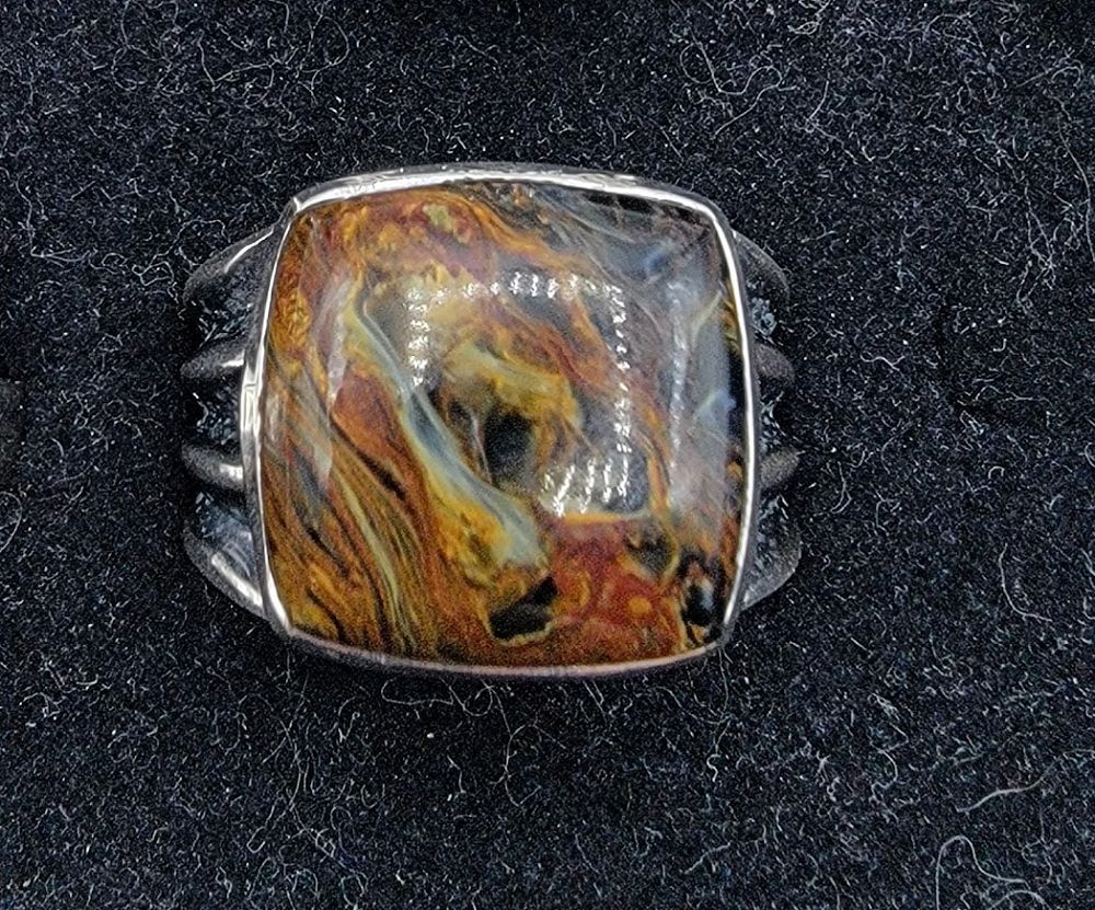 Wide Band Pietersite Ring 10