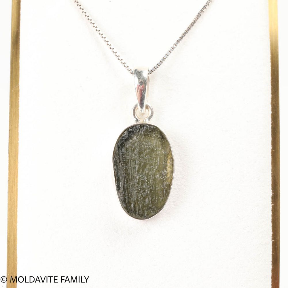 Moldavite Oval Pendant 2.5g