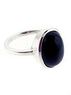 Circle Black Star Stone Ring