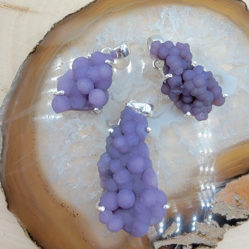 Natural Grape Agate Pendant