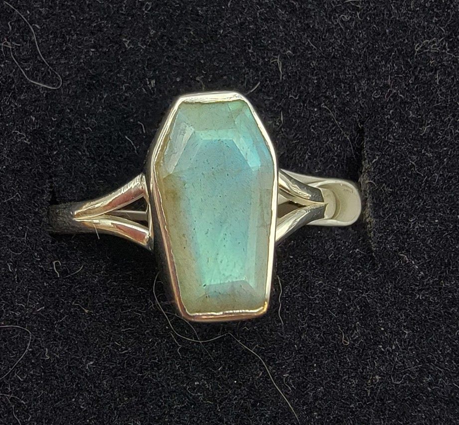 Labradorite Coffin Ring 6