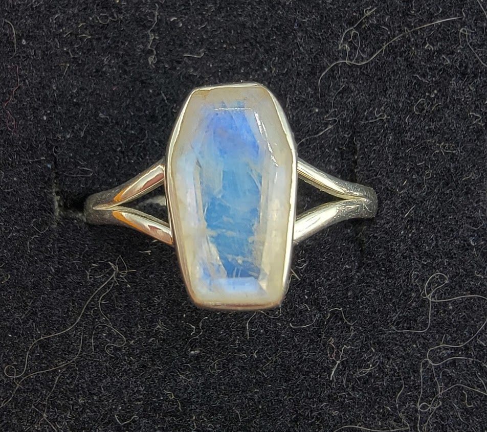 Moonstone Coffin Ring 6