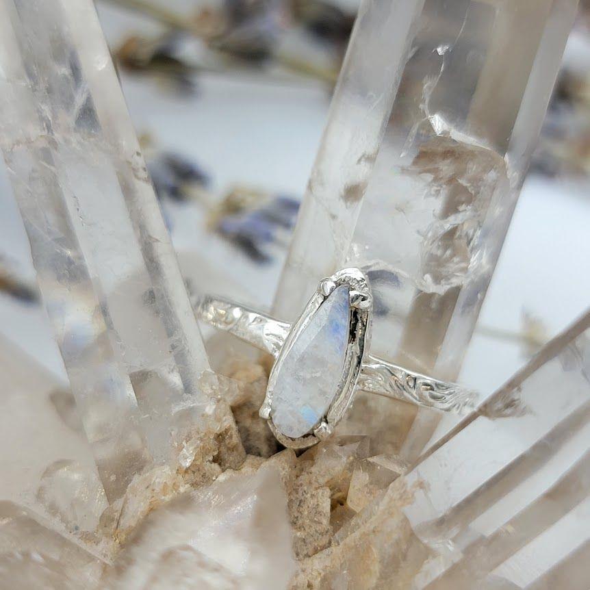 Teardrop Moonstone Ring 10