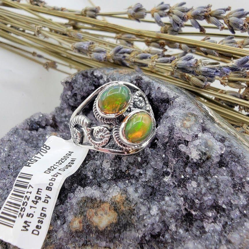 Double Fire Ethiopian Opal Ring 8