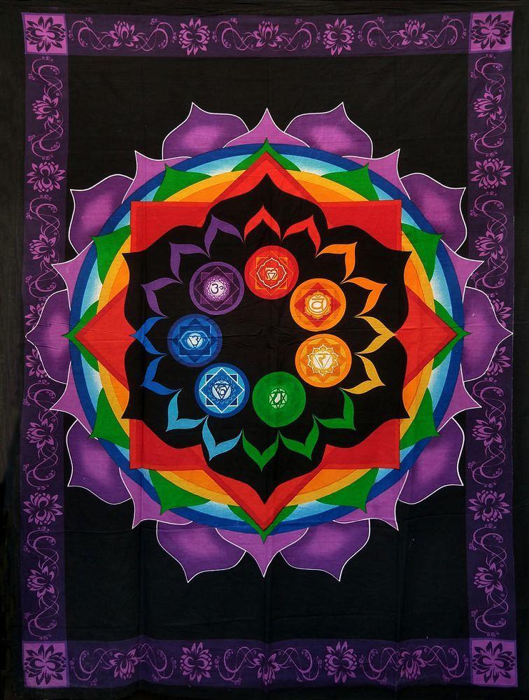 Tapestry 7 Chakra Lotus