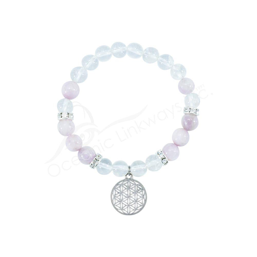 Quartz/Kunzite Flower of Life