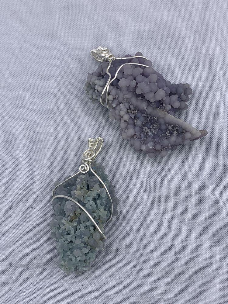 Grape Agate Wire Wrap Pendant