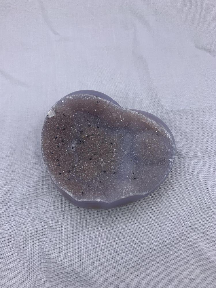 Heart - Agate AA Druze Sm