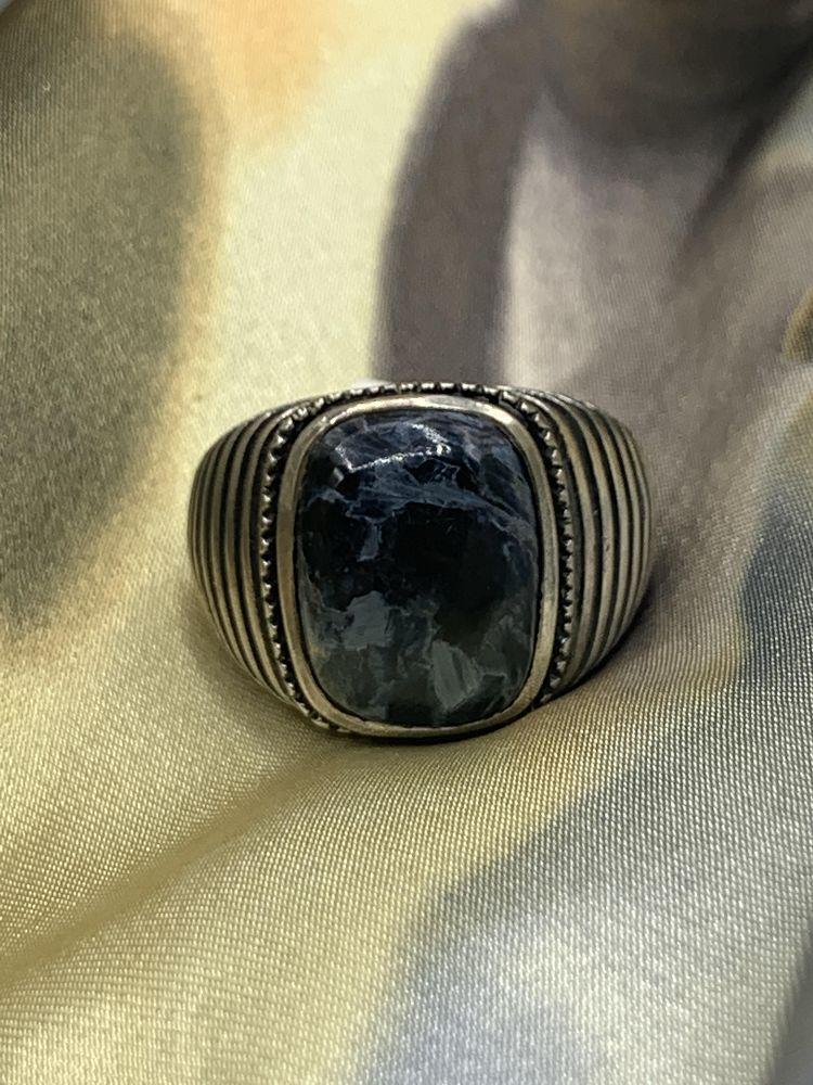 Sterling Blue Pietersite Ring 11