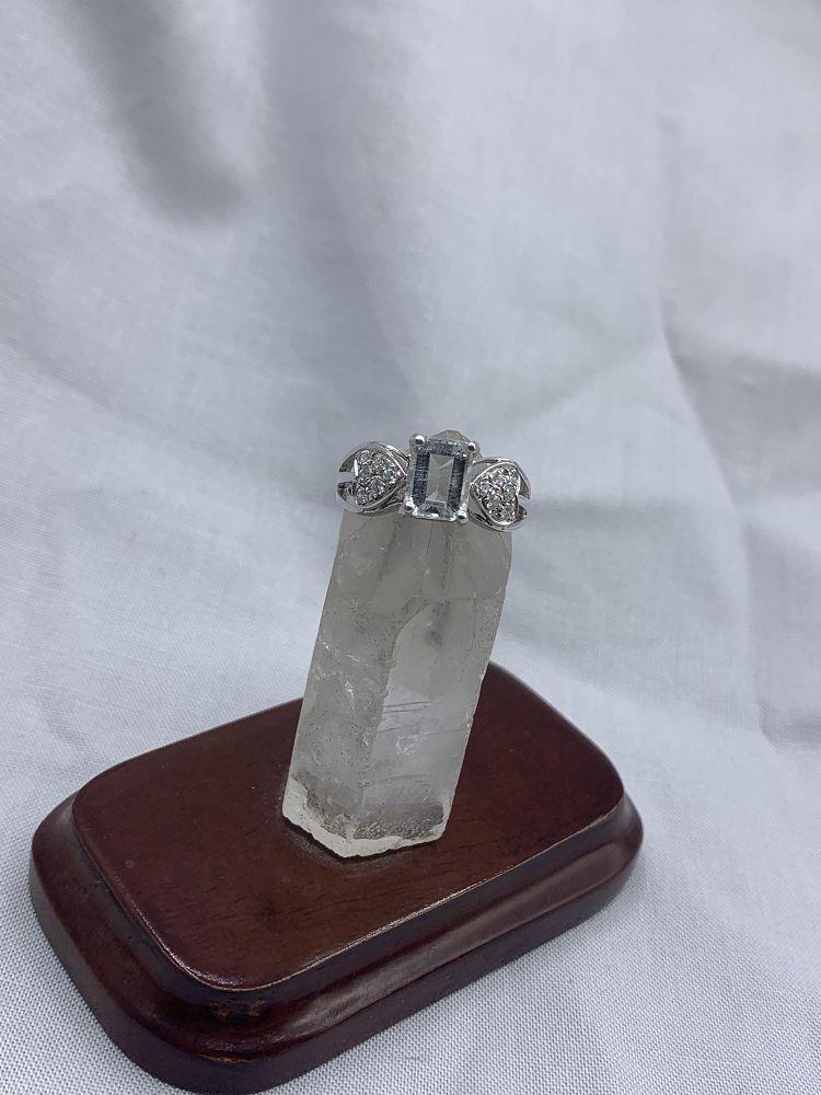 Sterling Aquamarine/Topaz Ring