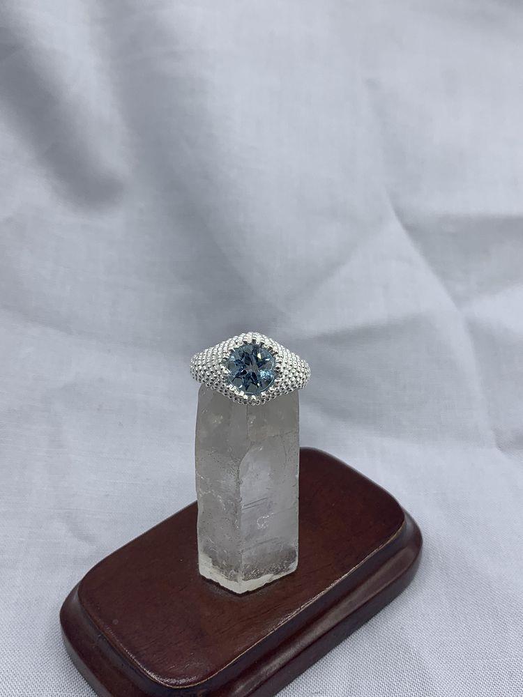 Blue Topaz Ring Silver 8