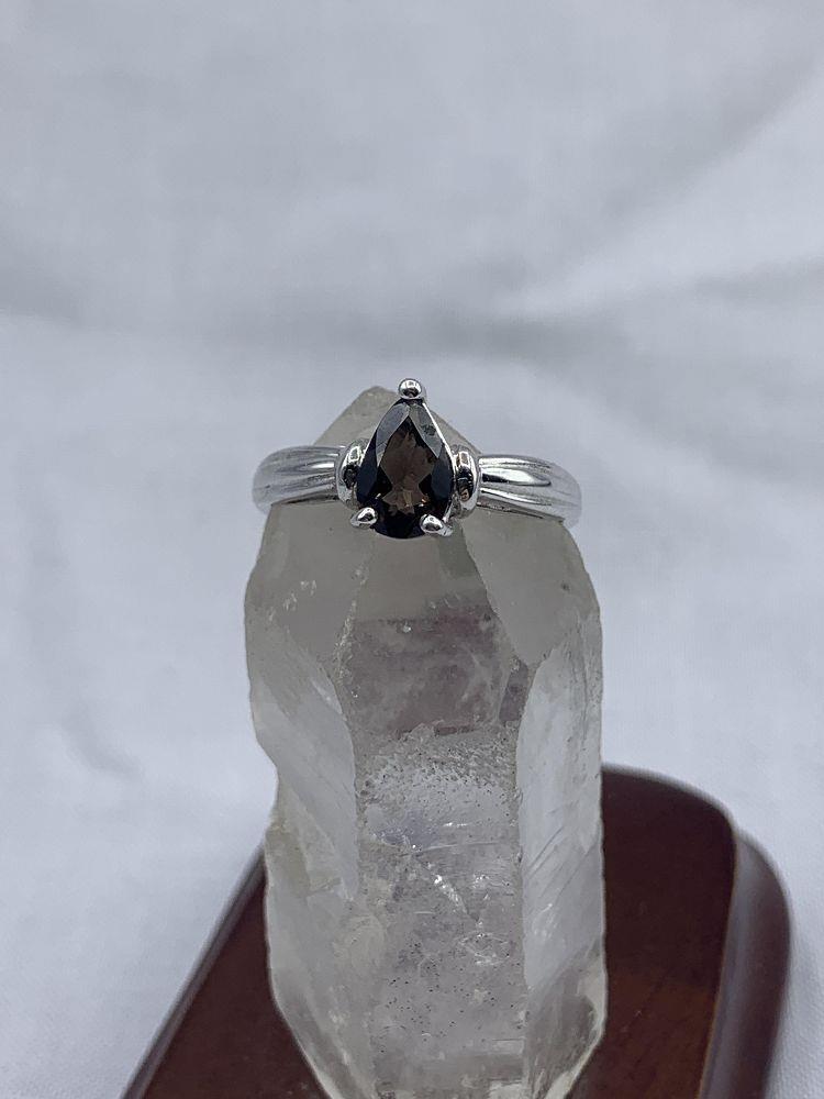 Sterling Smokey Quartz Ring 7