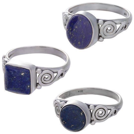 Lapi Lazuli Silver Spiral 6