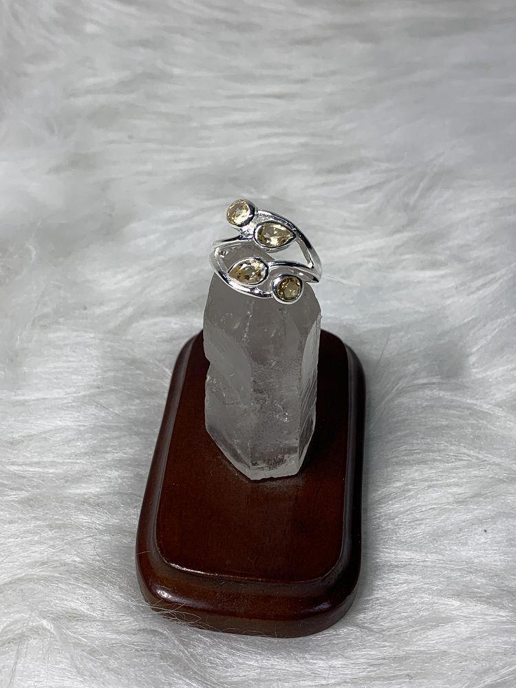 Silver 4 Stone Citrine Ring 6