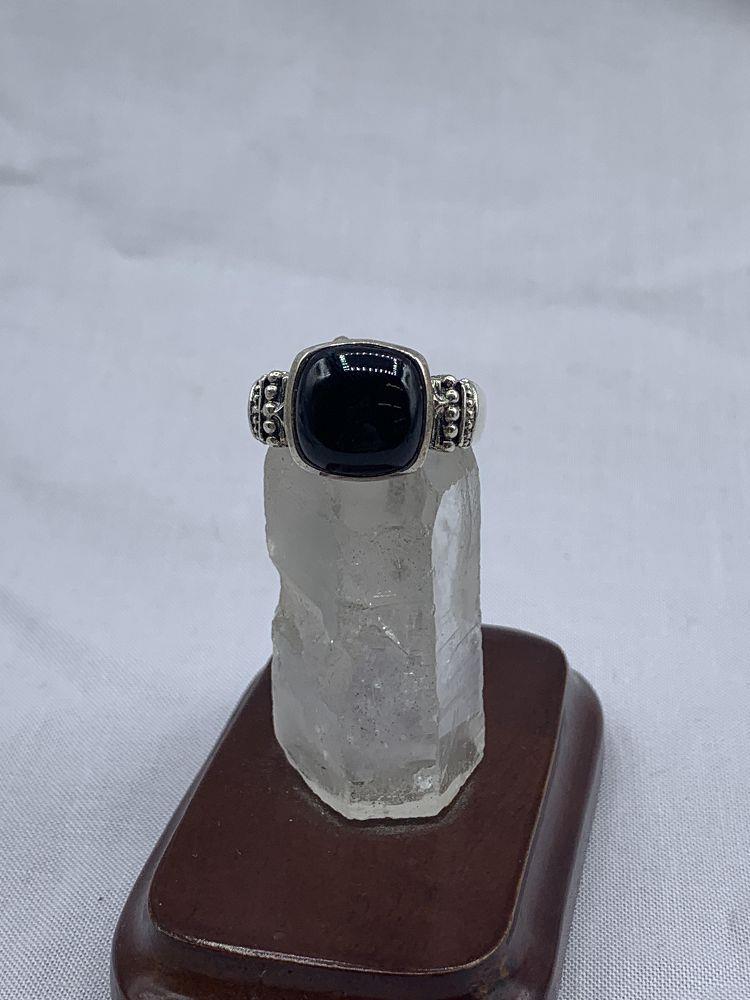 Silver Black Onyx Ring 9