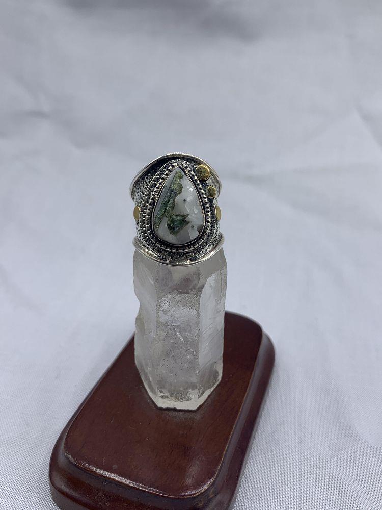 Sterling Tourmaline Quartz Ring