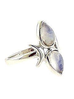 Sterling Moonstone Moons Ring