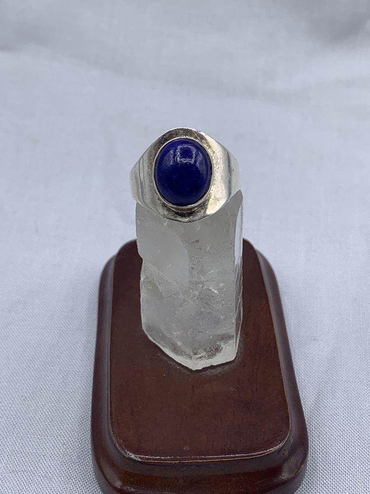 Sterling Oval Lapis Ring