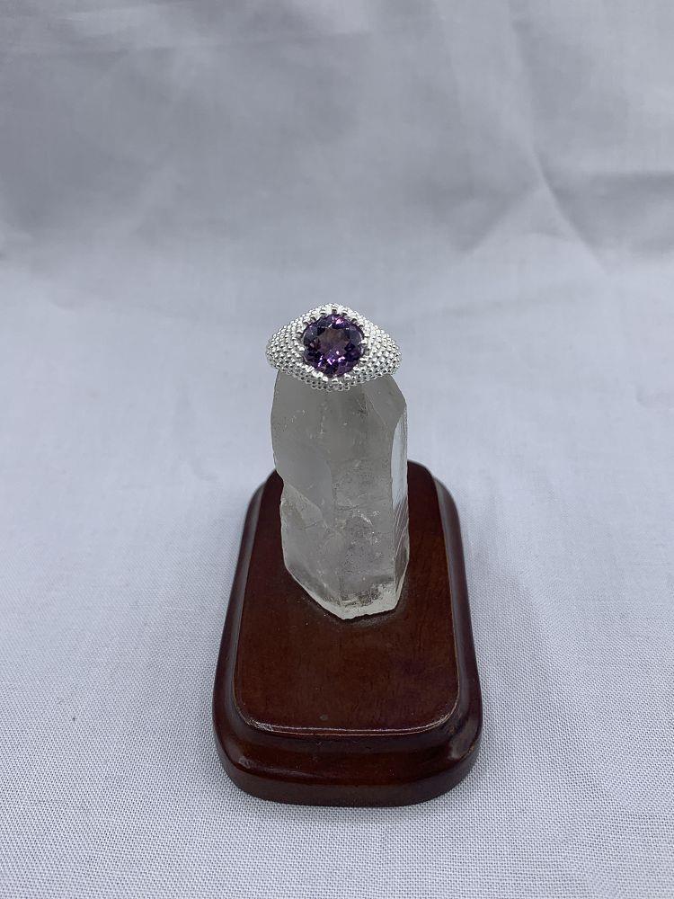 Sterling Amethyst 1 Stone 6