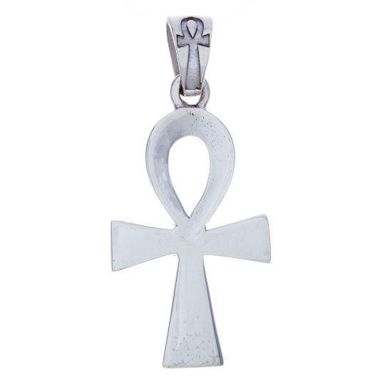 Wide Sterling Ankh Pendant