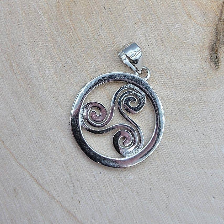 Trinity Spiral Sterling Pendant