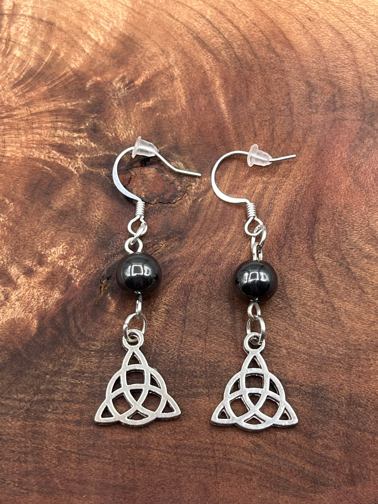 Hematite Triquetra Earrings