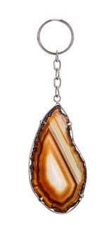 Agate Slice Keychain