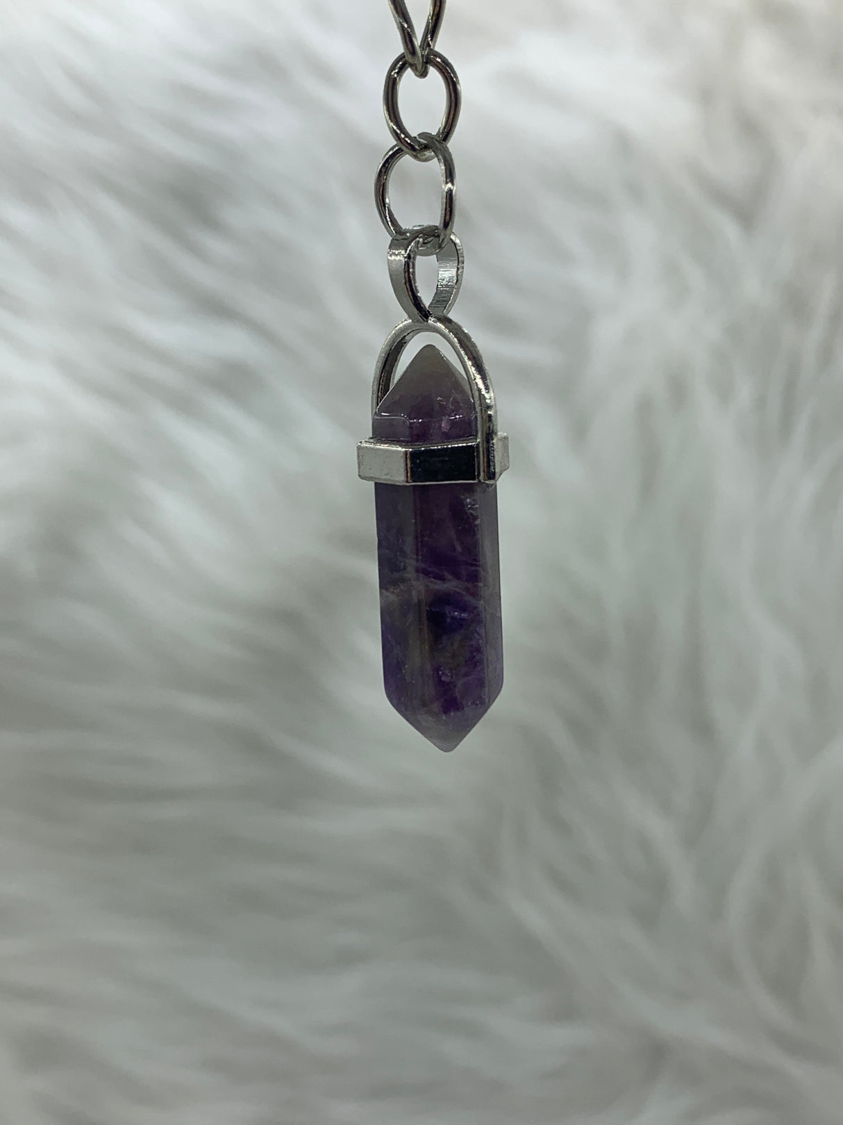 Amethyst Point Keychain