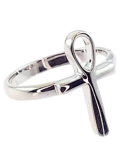 Ankh Sterling Silver Ring 8