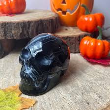 Black Sardonyx Skull