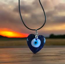 Evil Eye Heart Pendant