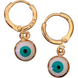 Copper Evil Eye Earrings