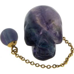 Fluorite Skull Pendulum