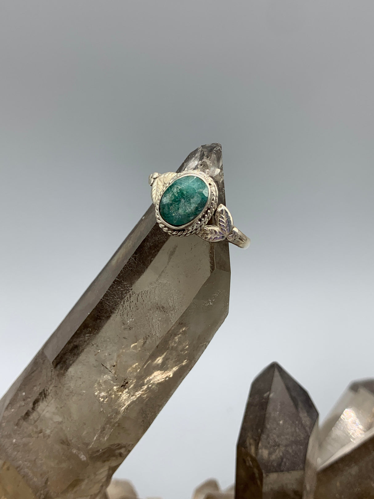 Sterling Silv. Fuchsite Ring 8