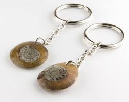 Goniatite Fossil Keychain