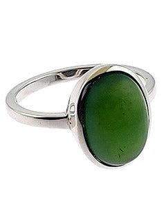 Green Onyx Sterling Ring 7