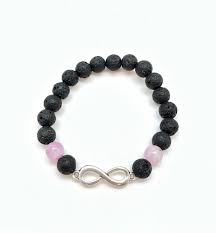 Lava & Kunzite Infinity Bracelet 8mm