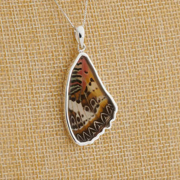 Leopard Lace Butterfly SS Pendant