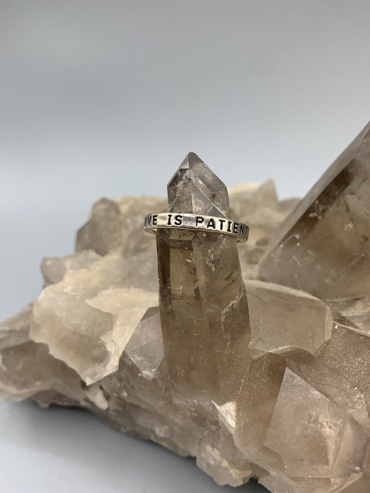 Sterling Love Patient Ring 8