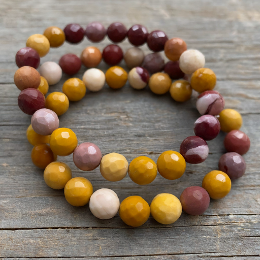 Faceted Mookaite Bracelet 8mm