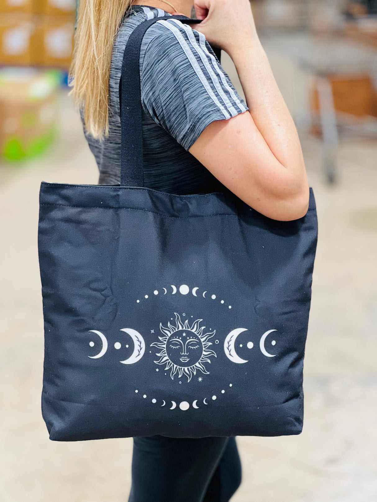 Celestial Moon Phase Tote Bag