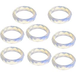 Faceted Opalite Rings