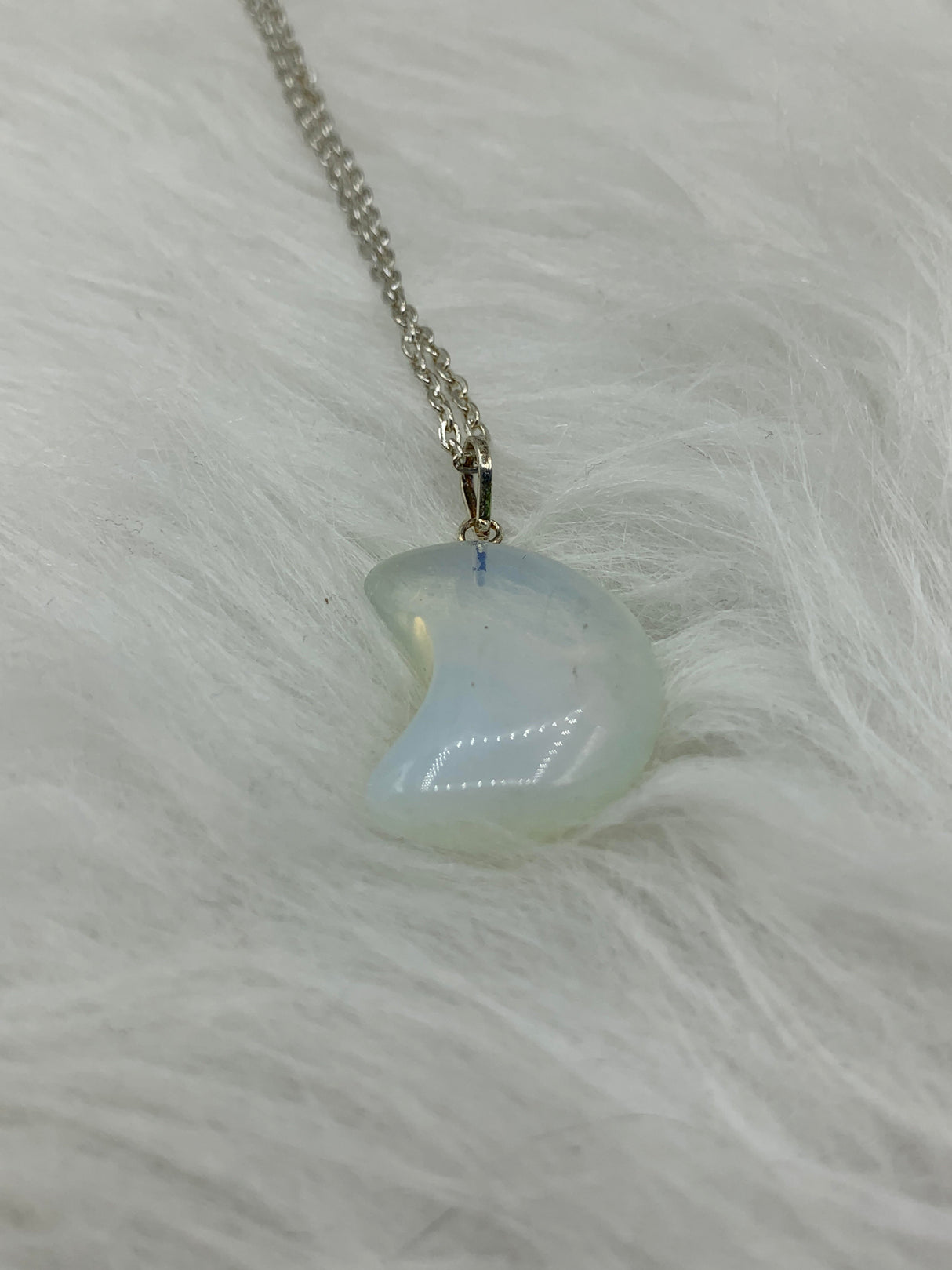 Crescent Moon Opalite Pendant