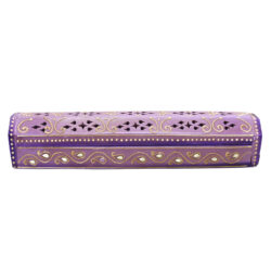 12" Purple Hand Painted Incense Box