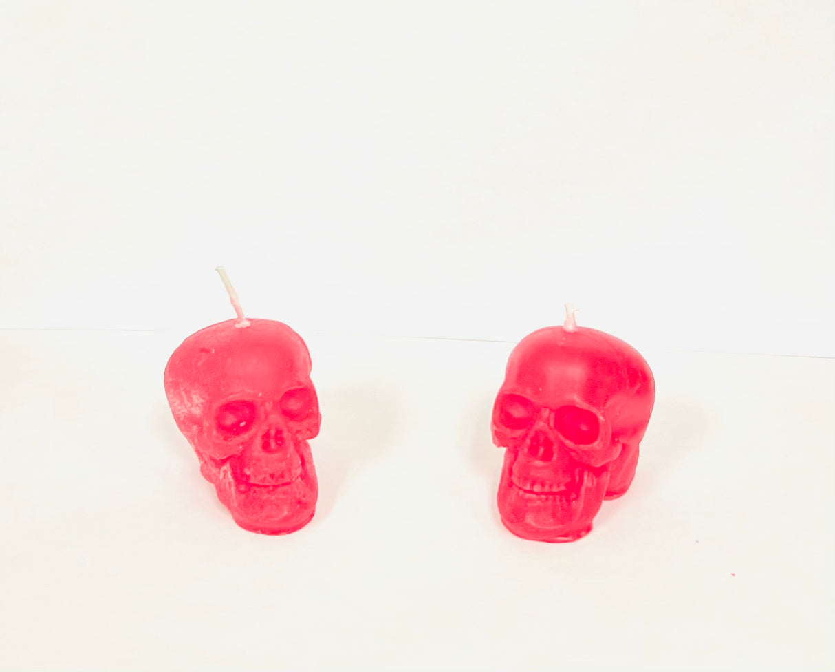 Mini Red Skull Candle