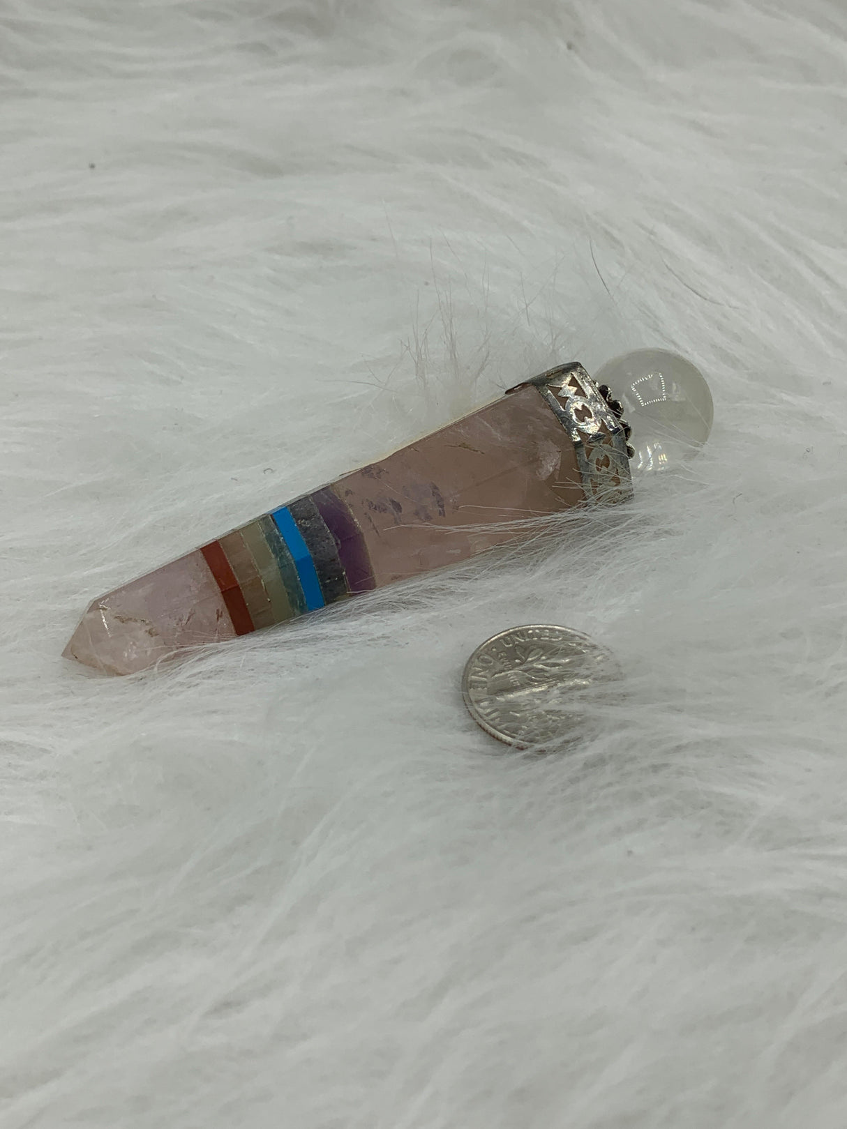 Chakra Wand w/DT Topper & Spher